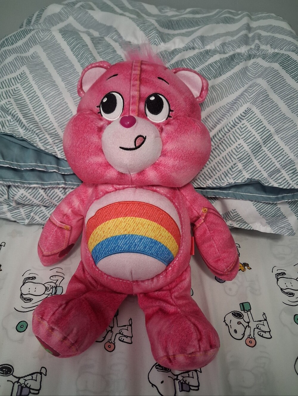 Care Bears Cheer Bear 14" Plush Denim Edition Eco Friendly